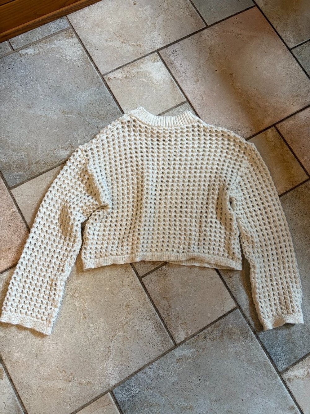 White, Open Weave, Sweater, Anthropologie, Size Small